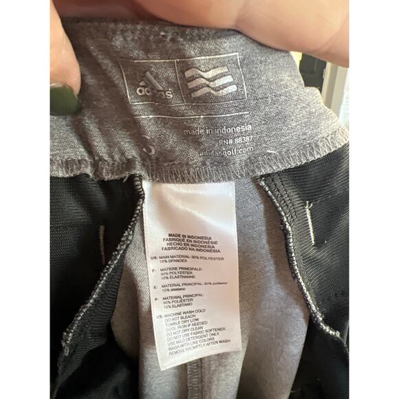 Adidas size small gray pull on pants cropped elastic waist - Picture 3 of 4
